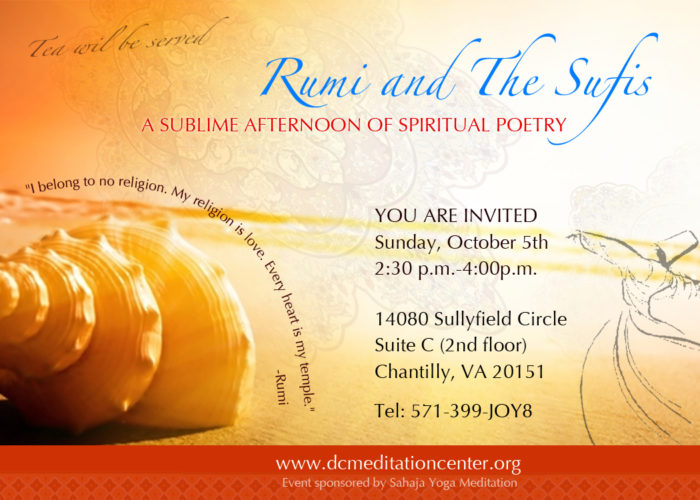 Rumi and the Sufis Rumi and the Sufis Poetry Event